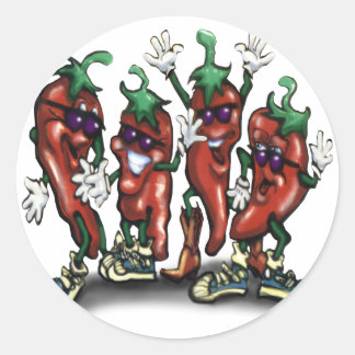 Pegatina Redonda Peppers