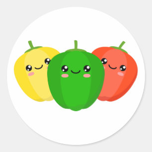 Pegatina Redonda Peppers dulces