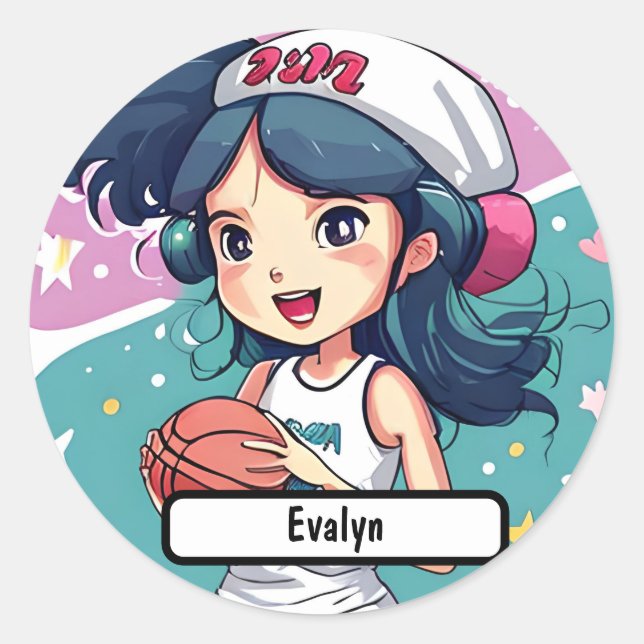 Pegatina Redonda ¡Pequeña Bebé, Con Nombre De Personalizado! (Anverso)