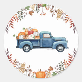 Pegatina Redonda Pequeña calabaza Cae Pegatinas de etiquetas de Bab