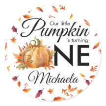 Pequeña Calabaza que se vuelve un cumpleaños otoño