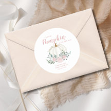 Pequeña Calabaza Rosa Floral Baby Shower