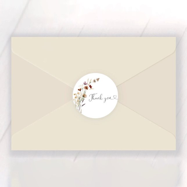 Pegatina Redonda Pequeña ducha de flores silvestres (Subido por el creador)