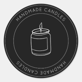 Pegatina Redonda Pequeña empresa personalizado moderna Velas hechas