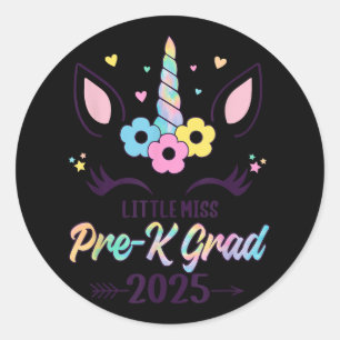 Pegatina Redonda Pequeña graduación preescolar 2025 G