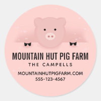 Pequeña granja de animales de granja de cerdo rosa