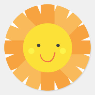 Pegatina Redonda Pequeña Miss Sol Invitación a Polka Dot