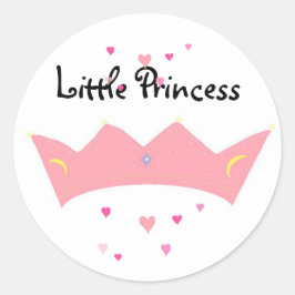 Pegatina Redonda Pequeña Princesa - stickers