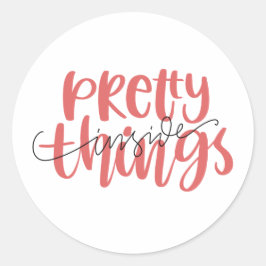 Pegatina Redonda Pequeñas empresas Bonitos de envío