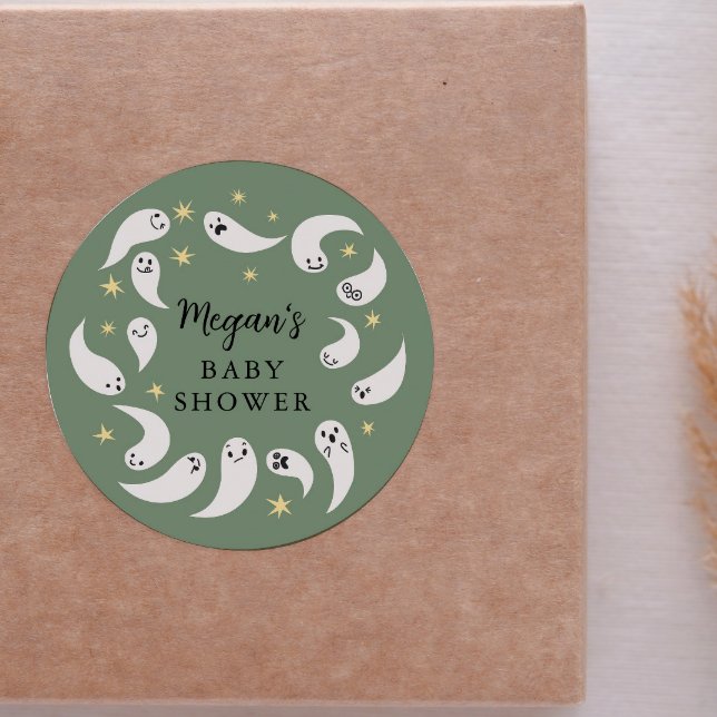 Pegatina Redonda Pequeño favor de Baby Shower neutral de género (Subido por el creador)