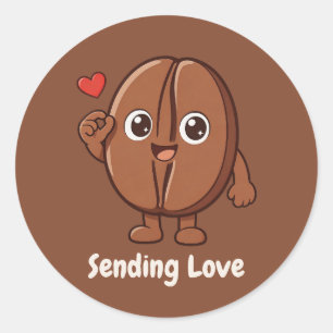 Pegatina Redonda Pequeño Kaka – Enviando Amor