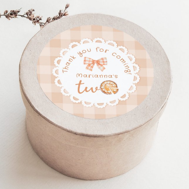 Pegatina Redonda Pequeño lindo Pie 1º cumpleaños Gracias (Subido por el creador)