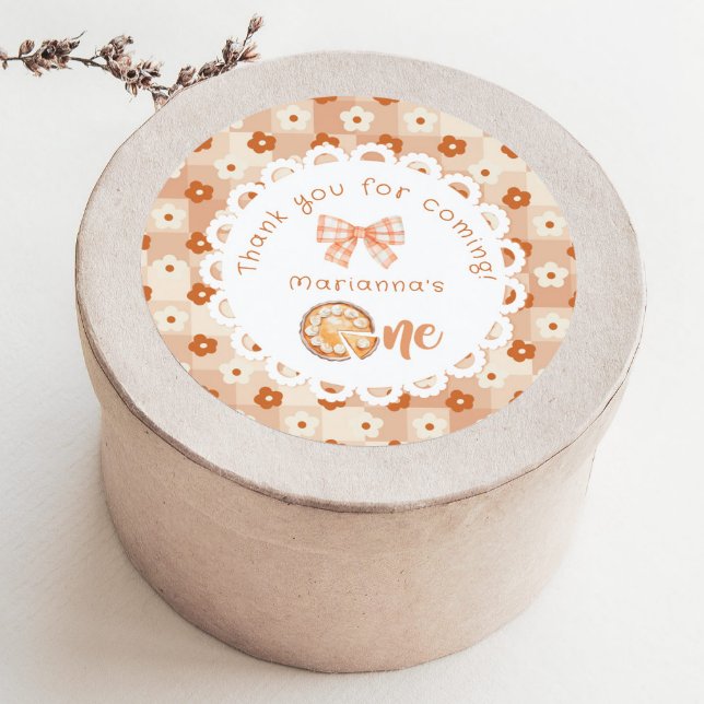 Pegatina Redonda Pequeño lindo Pie 1º cumpleaños Gracias (Subido por el creador)