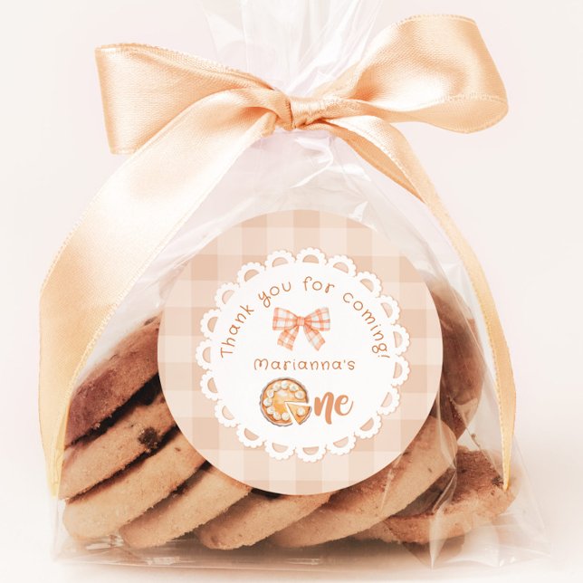 Pegatina Redonda Pequeño lindo Pie 1º cumpleaños Gracias (Subido por el creador)