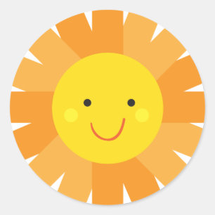 Pegatina Redonda Pequeño lunar de Srta. Sunshine Sun Invitation