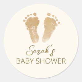 Pegatina Redonda Pequeño rayo de Sunshine Boho Baby Shower