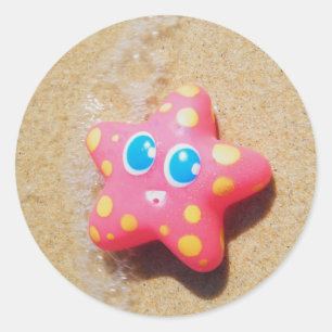 Pegatina Redonda Pequeño Starfish