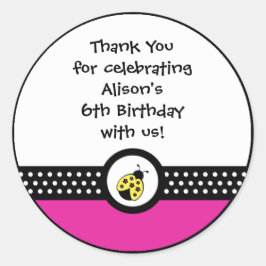 Pegatina Redonda Pequeños amigos pegatinas de cumpleaños