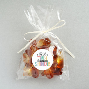 Pegatina Redonda Pequeños colores de arcoiris humanos brillantes