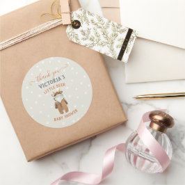 Pegatina Redonda Pequeños Navidades de renos en Baby Shower