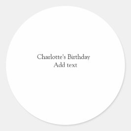 Pegatina Redonda Pequeños niños pequeños mínimos y lindos Añadir cu