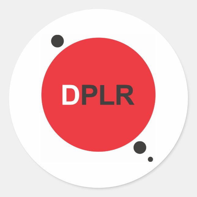 Pegatina Redonda Pequeños Pegatinas (Anverso)