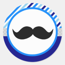 Pequeños pegatinas de Baby Shower del hombre