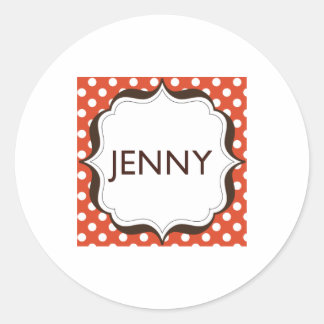 Pegatina Redonda Pequeños Pegatinas redondos - centrado en el logot