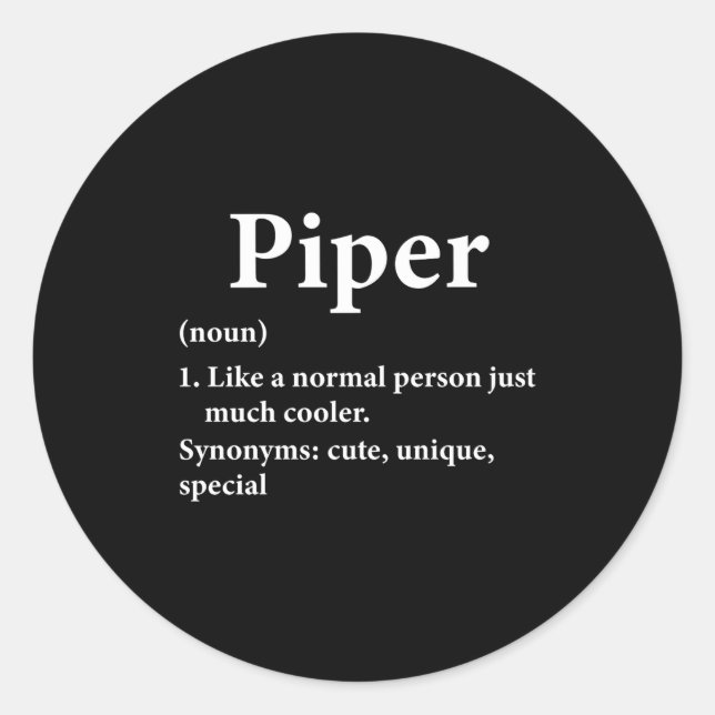 Pegatina Redonda Per Definition  (Anverso)