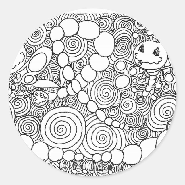 Pegatina Redonda Percentum Bugz (Anverso)