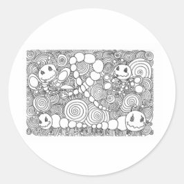 Pegatina Redonda Percentum Bugz