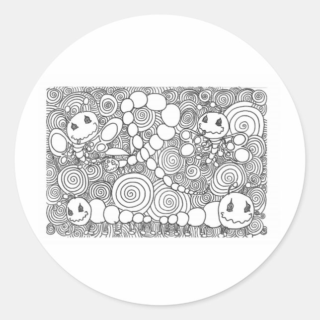 Pegatina Redonda Percentum Bugz (Anverso)