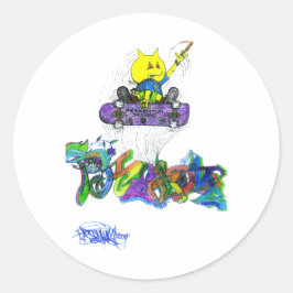 Pegatina Redonda Percentum Ollie