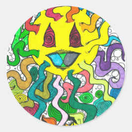 Pegatina Redonda Percentum Sun - Percentum Designs