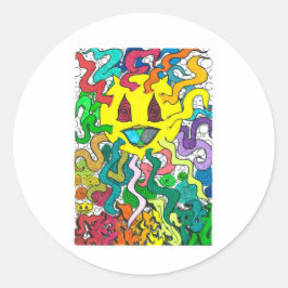 Pegatina Redonda Percentum Sun - Percentum Designs