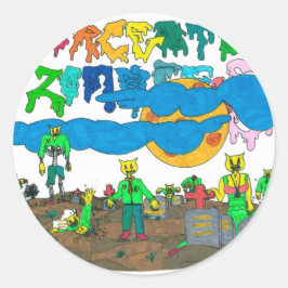 Pegatina Redonda Percentum_Zombies