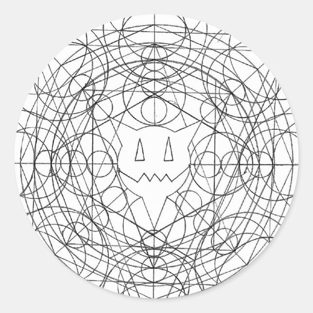 Pegatina Redonda percentumcrocírculo (Anverso)