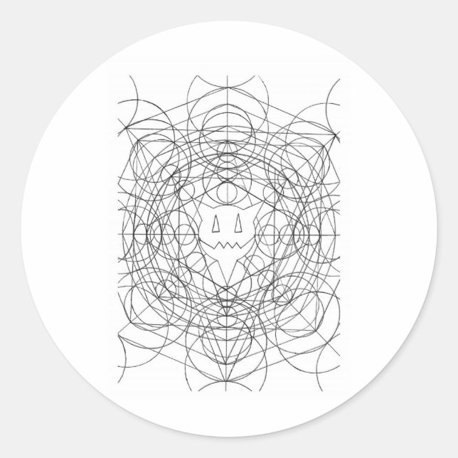 Pegatina Redonda percentumcrocírculo (Anverso)