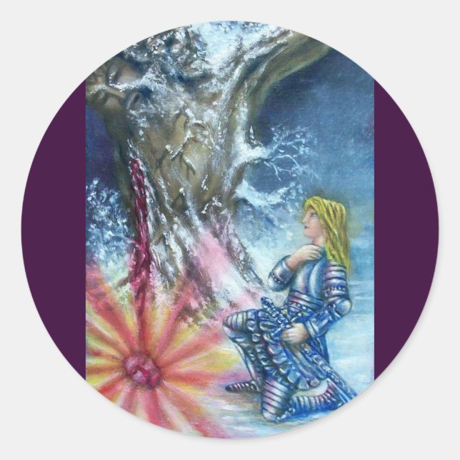 PEGATINA REDONDA PERCEPCIÓN Y VISIÓN DEL GRILLO SANTO (Anverso)