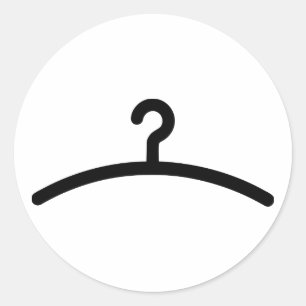 Pegatina Redonda Percha de ropa