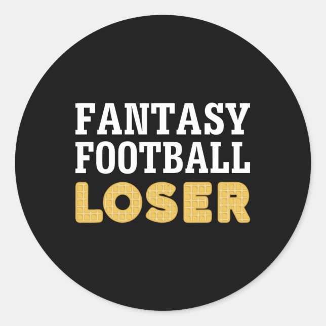 Pegatina Redonda Perder equipo diseña pérdida de fútbol de fantasía (Anverso)