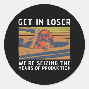 Pegatina Redonda Pérdete Estaban Tomando La Producción