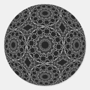 Pegatina Redonda Perfección del estaño adornada