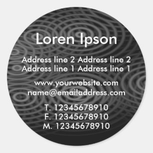 Pegatina Redonda Perfil / Negocio de lluvia eléctrica