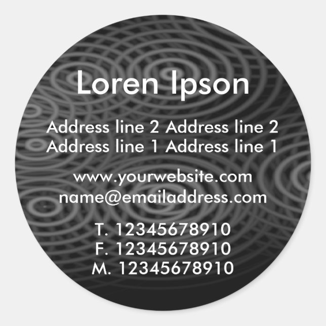 Pegatina Redonda Perfil / Negocio de lluvia eléctrica (Anverso)