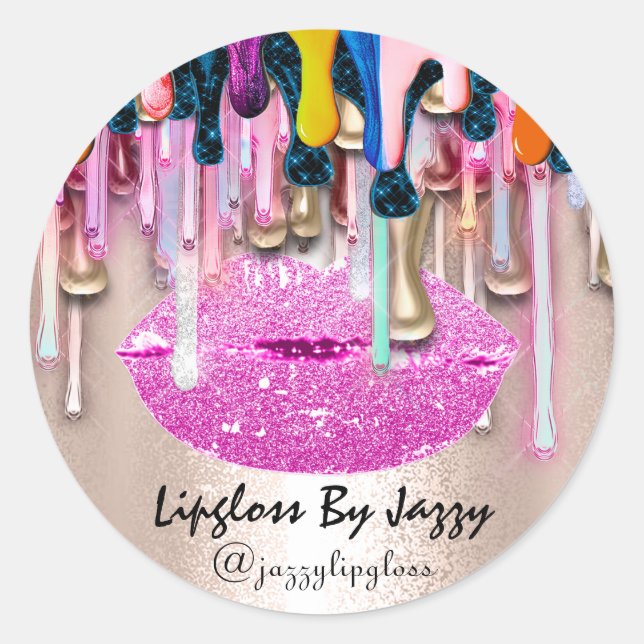 Pegatina Redonda Perforaciones de maquillaje Liglosa Empaquetado Ro (Anverso)