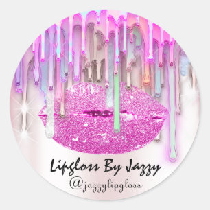 Pegatina Redonda Perforaciones de maquillaje Lipgloss Packaging Pin