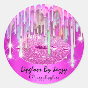 Pegatina Redonda Perforaciones de maquillaje Lipgloss Packaging Pin