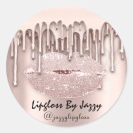 Pegatina Redonda Perforaciones de maquillaje Lipgloss Packaging Rub