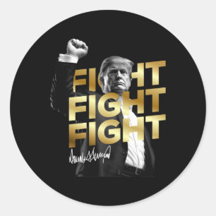 Pegatina Redonda Perfume 2025 Donald Trump, apoyo a la fragancia